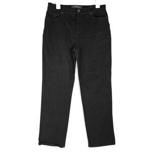 Gloria Vanderbilt Amanda High Rise Tapered Jeans Black 12P Petite
